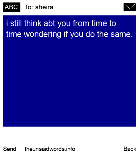 unsent message to sheira