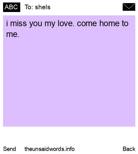 unsent message to shels