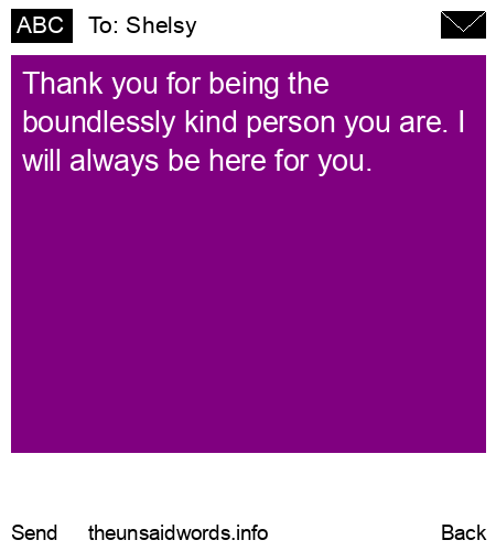 unsent message to Shelsy