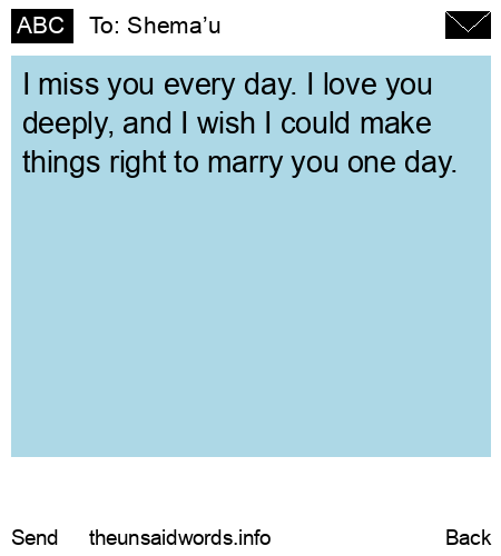unsent message to Shema’u