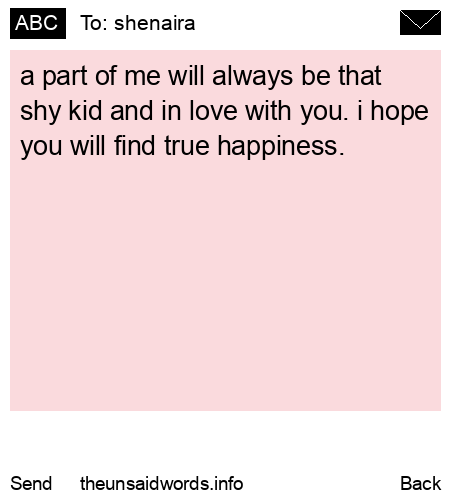 unsent message to shenaira