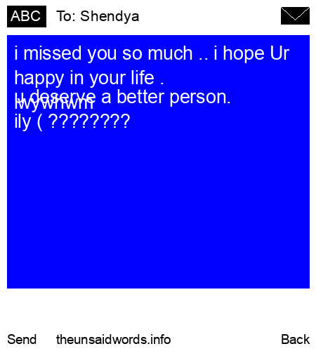 unsent message to Shendya 