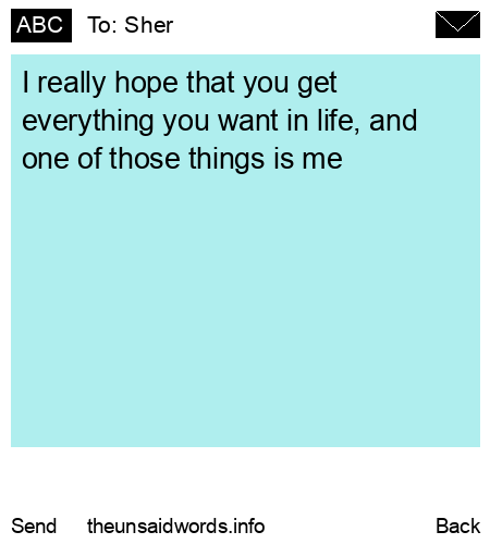 unsent message to Sher