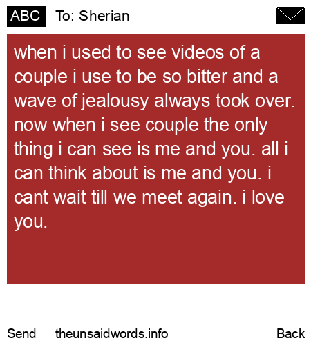 unsent message to Sherian