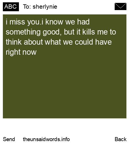 unsent message to sherlynie