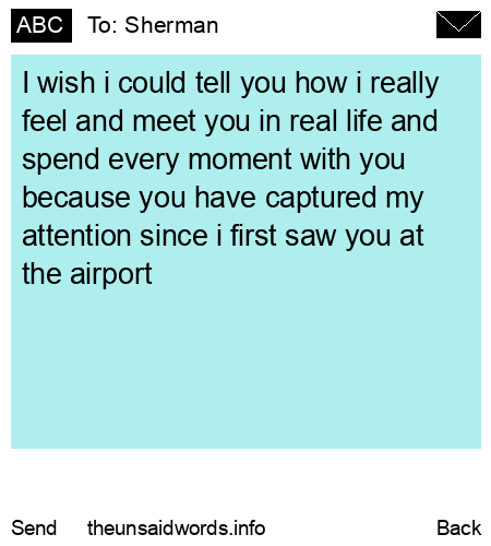 unsent message to Sherman