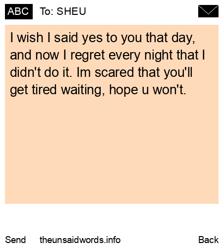 unsent message to SHEU