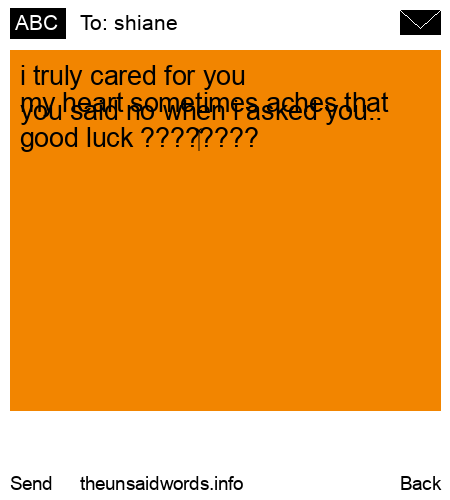 unsent message to shiane