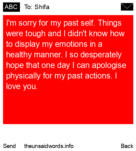 unsent message to Shifa