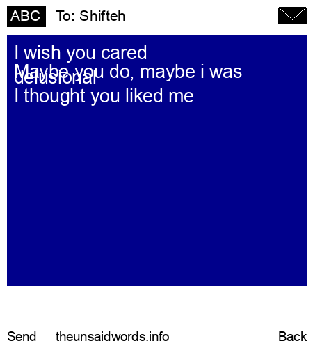 unsent message to Shifteh