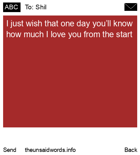 unsent message to Shil