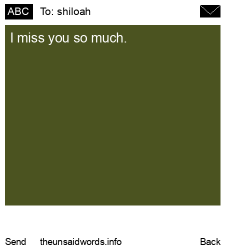 unsent message to shiloah 
