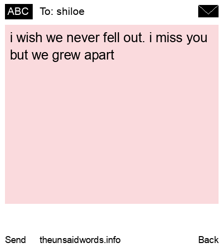 unsent message to shiloe