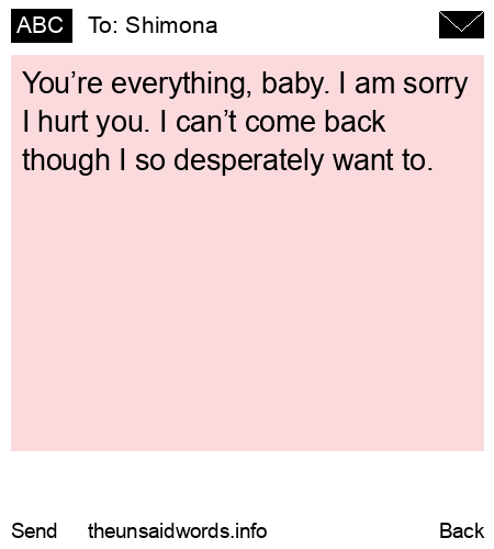 unsent message to Shimona