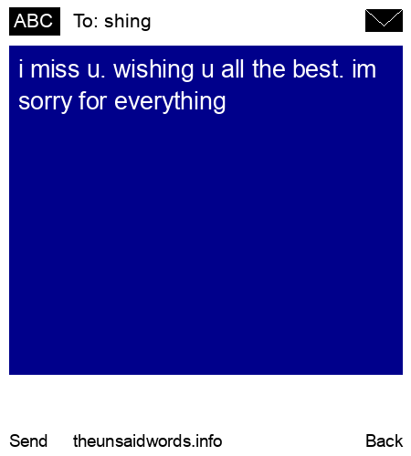 unsent message to shing