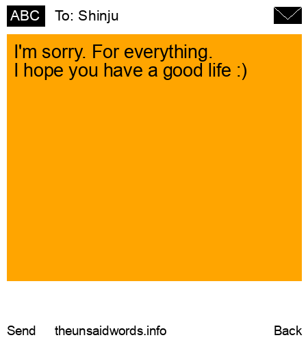 unsent message to Shinju