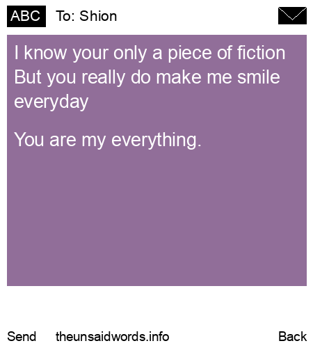 unsent message to Shion