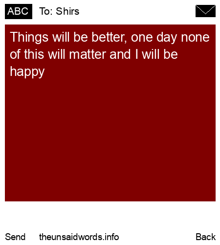 unsent message to Shirs