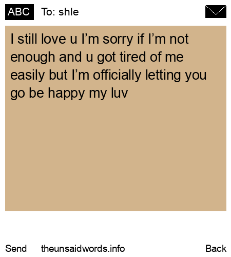 unsent message to shle