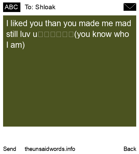 unsent message to Shloak
