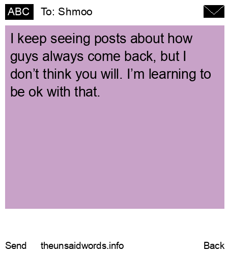 unsent message to Shmoo