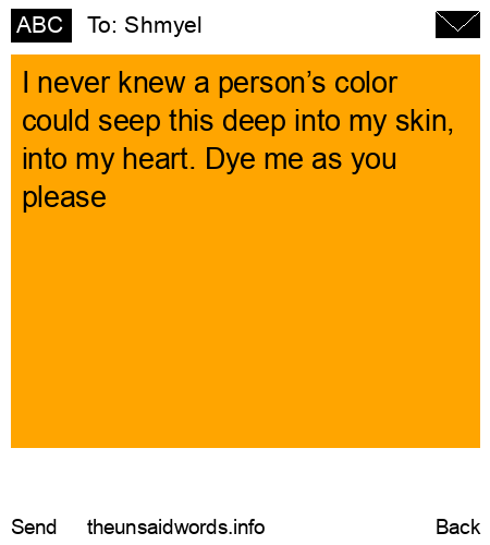 unsent message to Shmyel