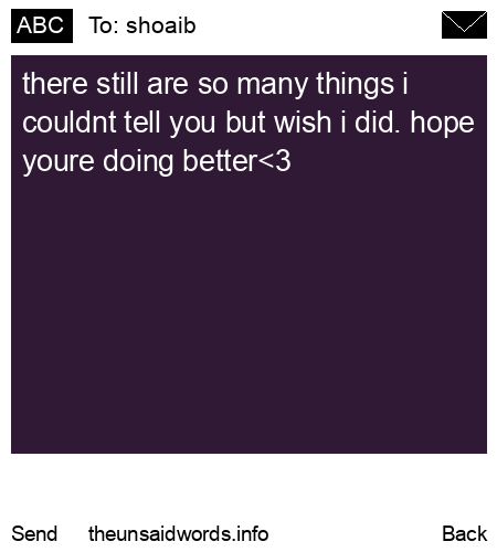 unsent message to shoaib