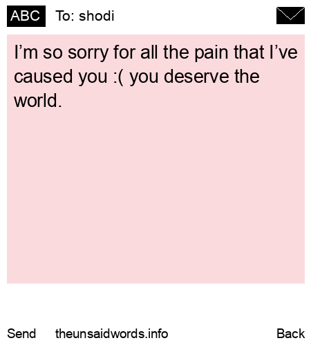unsent message to shodi