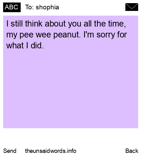 unsent message to shophia