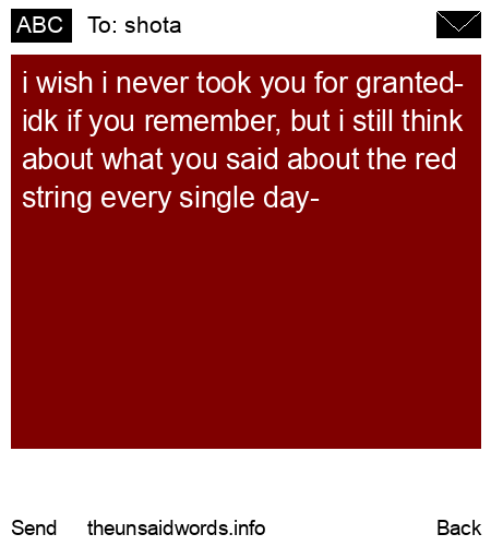 unsent message to shota