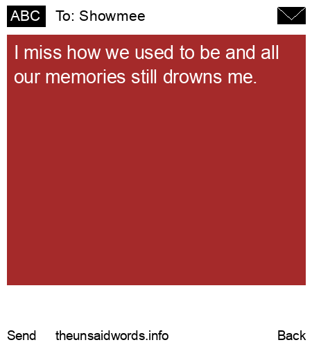 unsent message to Showmee