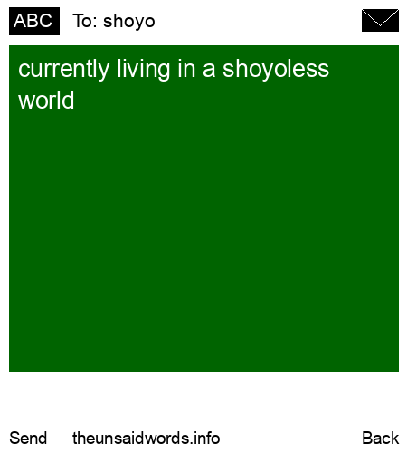 unsent message to shoyo 