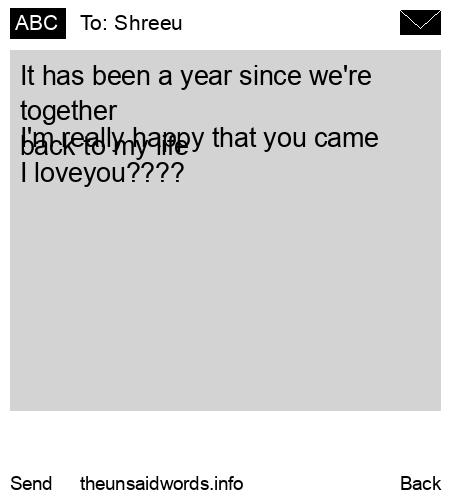 unsent message to Shreeu