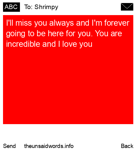unsent message to Shrimpy