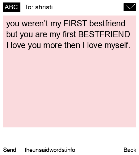 unsent message to shristi