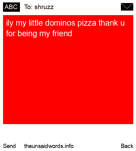 unsent message to shruzz