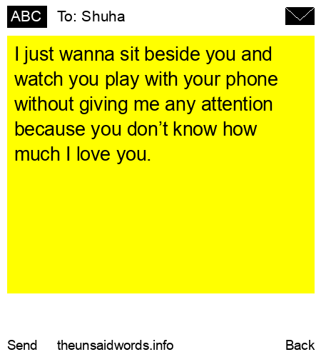 unsent message to Shuha