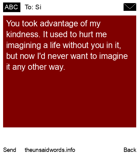 unsent message to Si