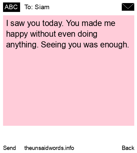 unsent message to Siam