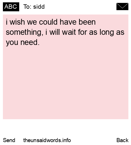 unsent message to sidd