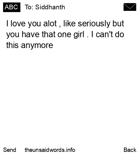 unsent message to Siddhanth 