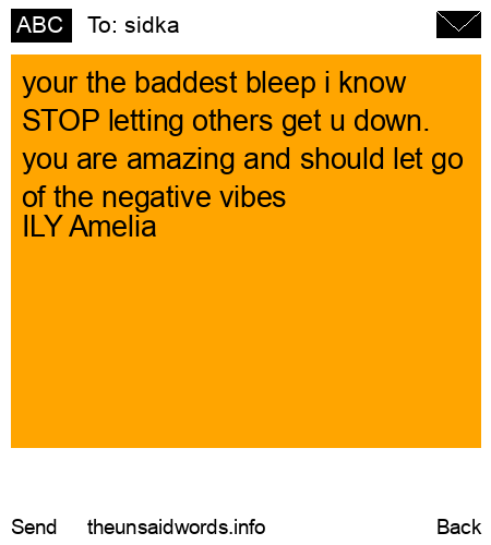 unsent message to sidka