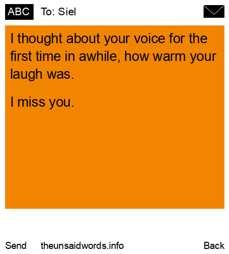 unsent message to Siel