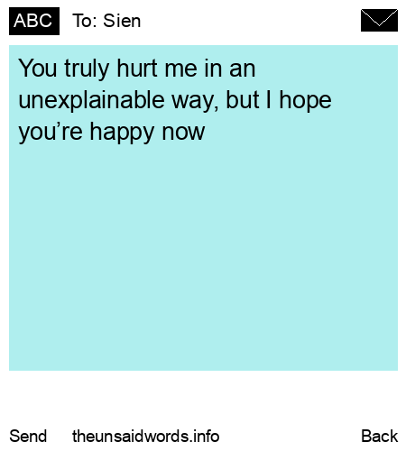 unsent message to Sien