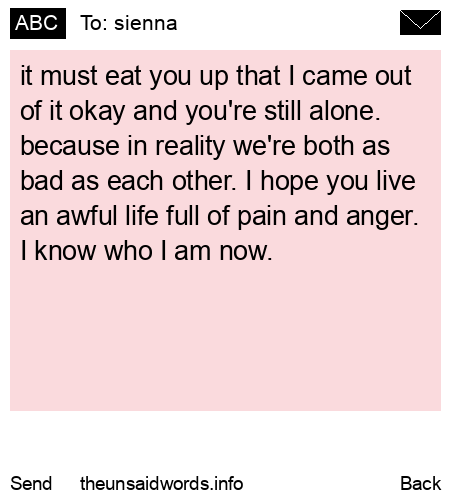 unsent message to sienna
