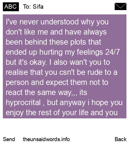 unsent message to Sifa