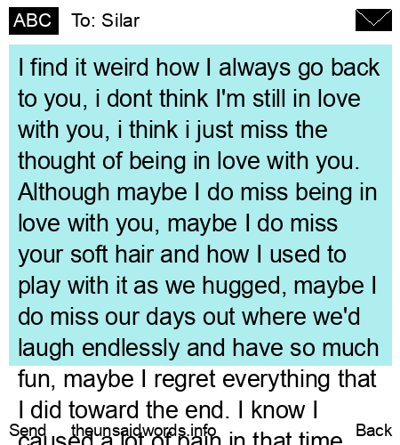 unsent message to Silar