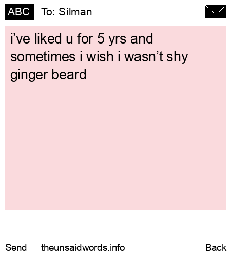 unsent message to Silman
