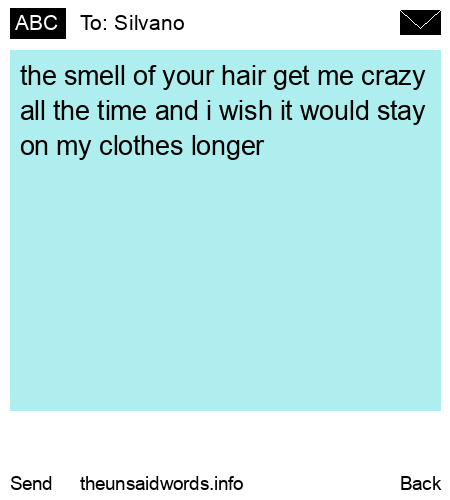 unsent message to Silvano 
