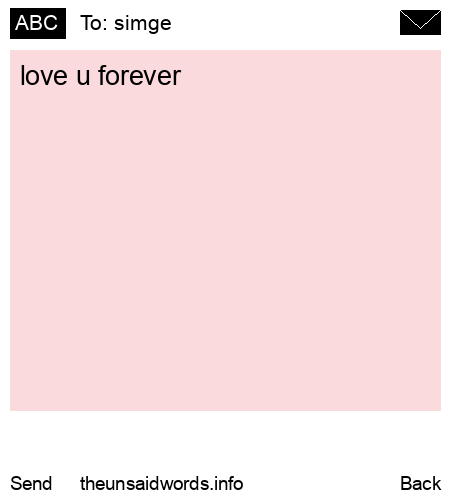 unsent message to simge 